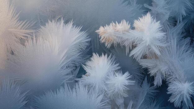 escarcha cristales formar único patrones en un frío invierno Mañana ventana foto