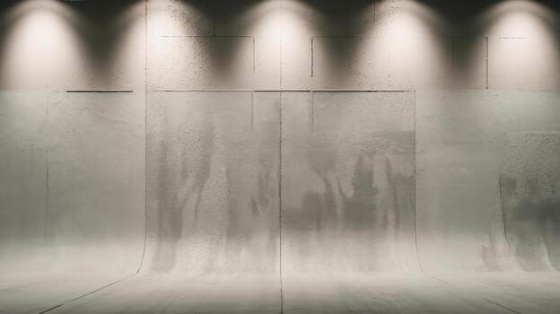 Minimalist Studio Background With Grey Concrete Wall And Soft Lighting photo