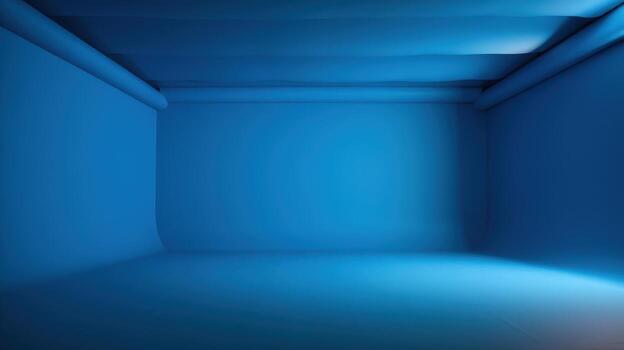 Blue Color Studio Space for Making Films or Taking Portraits in the Daytime photo