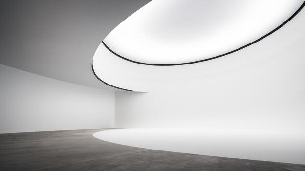 Abstract Modern Architecture Featuring Clean Lines and Bright Lighting photo