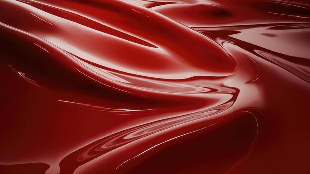 Abstract Close up Shows Red Glossy Surface Forming Smooth Rolling Hills photo