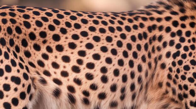 Close up Shows the Distinct Spotted Pattern of a Cheetahs Coat photo