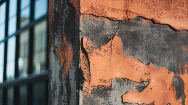 Worn Brown and Black Corner of a Building Next to a Window During the Day photo