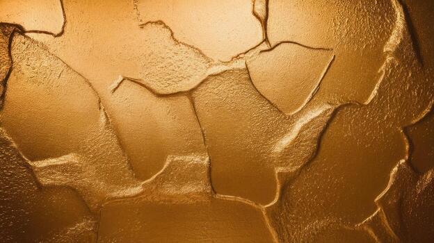 Golden Textured Background With Raised Abstract Patterns and Shiny Surface photo