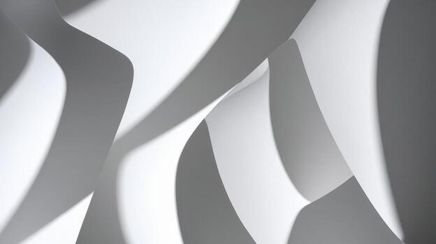 Abstract Forms in White Paper Create a Modern Design With Shadows photo