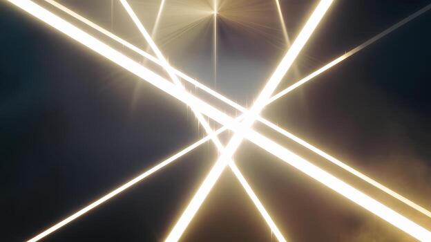 Light Beams Crossing Each Other Create an Abstract Pattern photo