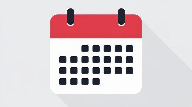 Red and White Calendar Showing an Upcoming Date, Symbolizing Time Management and Scheduling photo