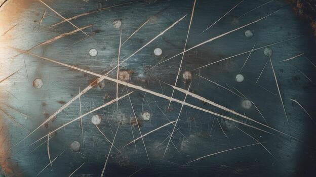 Scratched Metal Surface With Rivet Details and Wear Marks photo