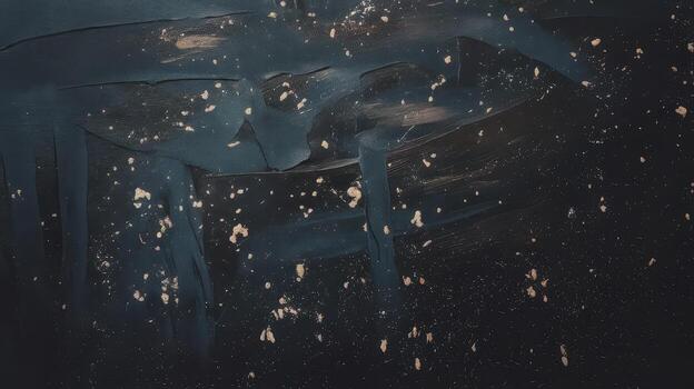 Abstract Art Canvas Featuring Dark Paint Strokes and Specks of Light photo