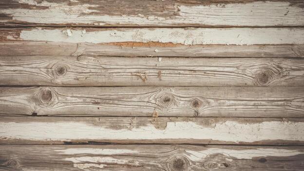 Old Wooden Planks With Peeling White Paint Create a Rustic Background photo
