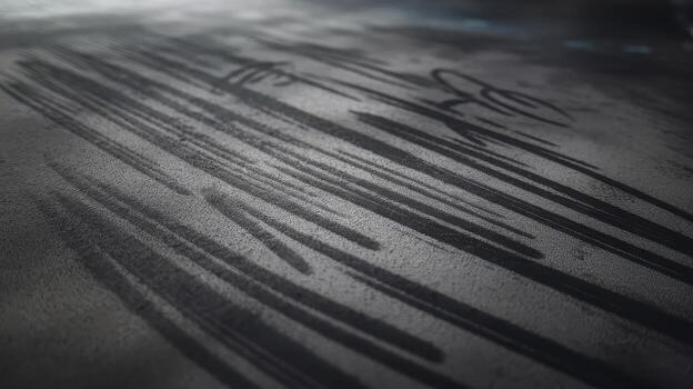 Marks on a Dark Surface Create Abstract Art With Blurred Writing at Unknown Location photo