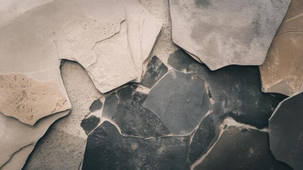Close up of a Rock Garden or Flagstone Patio During the Daytime photo