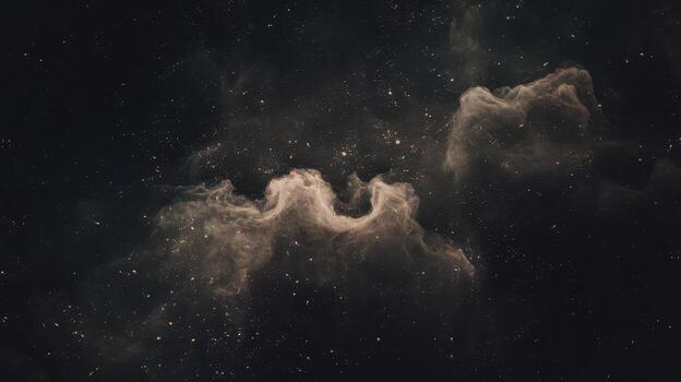 Celestial Cloudscape Displaying Distant Stars and Gas Clouds in Deep Space photo
