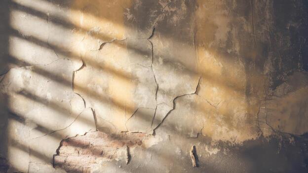antiguo pintado pared con peladura pintar y ligero oscuridad creando un modelo foto