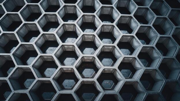 Hexagonal Pattern Structure With Repeating Shapes Forms a Modern Design photo