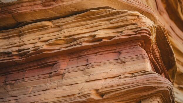 Close up of Layers of Rock Formation in Valley of Fire State Park photo