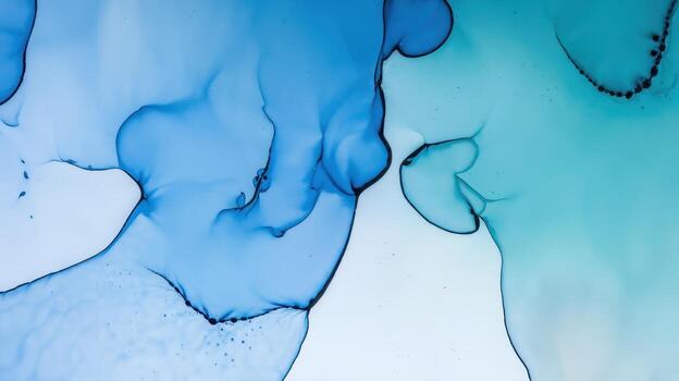 Liquid Effect With Light and Dark Blue and Teal Blending photo