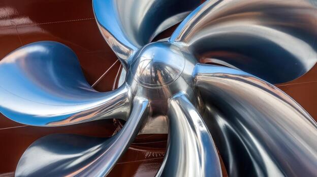 Large Silver Propeller of a Ship on Brown Painted Hull During the Day photo