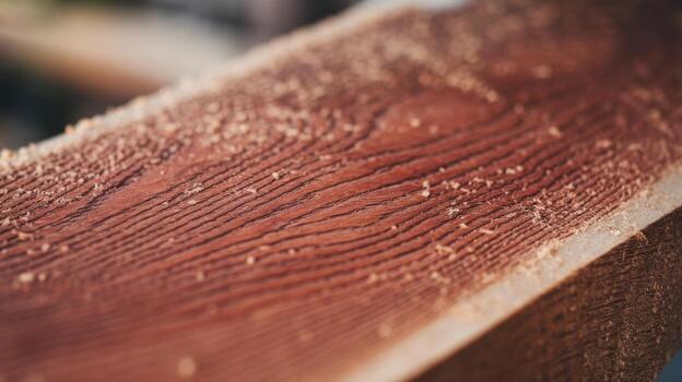 Close up of a Freshly Cut Piece of Wood, Texture is Well Highlighted photo