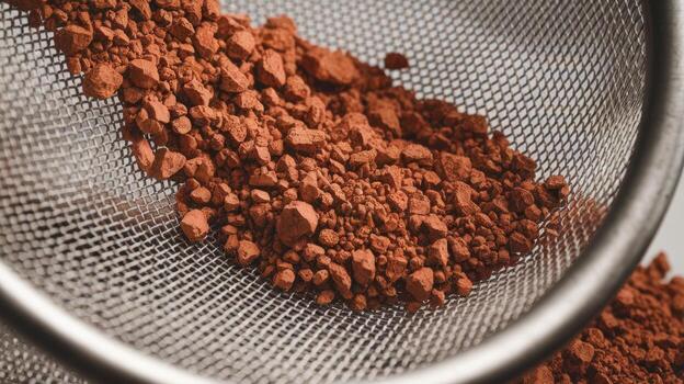 Sifting Red Soil Through a Metal Mesh Sieve at an Unknown Outdoor Location photo