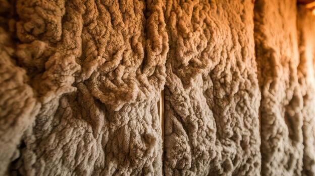 Close up of Insulation in a Wall During Daytime in America photo