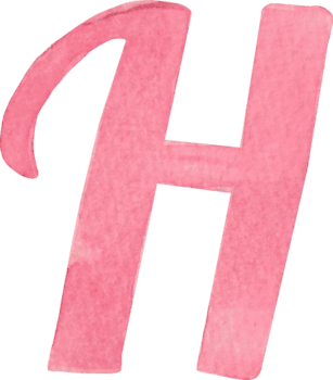 h carta dentro Rosa cor este é pintado de mãos do aguarela dentro real bem arte estilo png