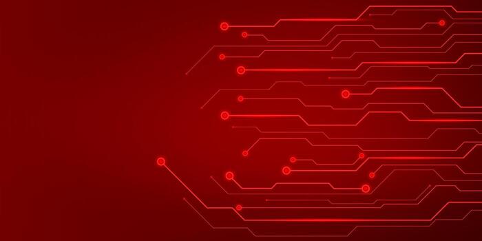 rojo resumen antecedentes con circuito línea modelo vector