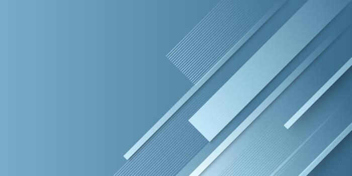 Modern geometric background with blue gradient layers and overlapping diagonal lines in a clean tech style. vector