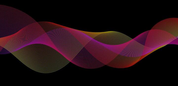 Colorful wave background with smooth gradient flow vector