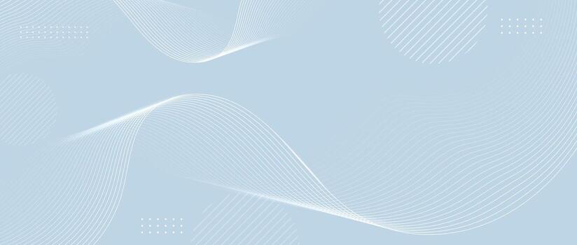 Soft white abstract background with smooth wave lines and gentle light effects vector