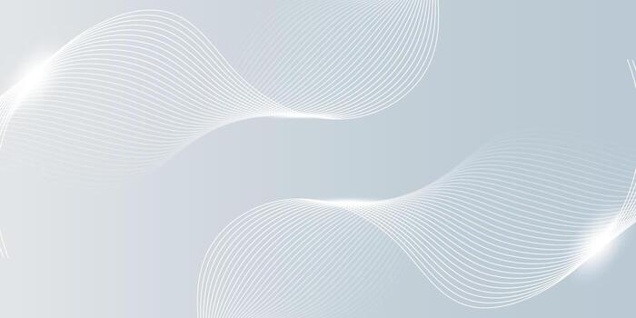 White abstract background with soft gray waves and smooth gradient curves creating a modern clean look. vector