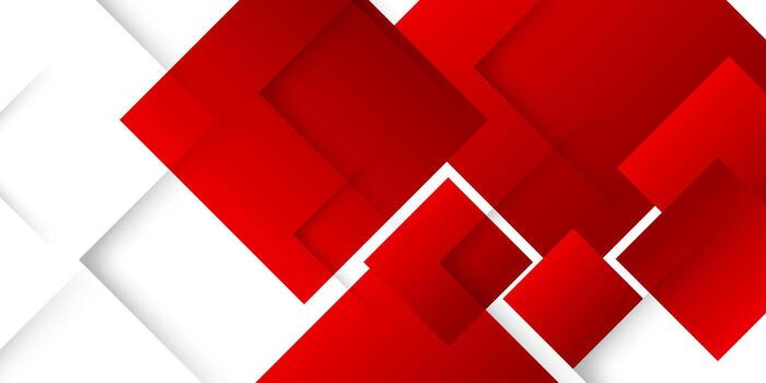Modern red abstract background with geometric square layers, giving a bold and professional visual style. vector