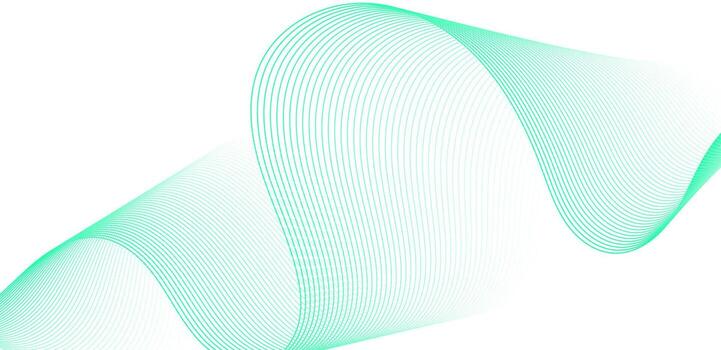 Light green abstract wave background with smooth flowing lines vector