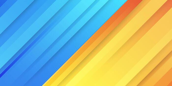 brillante azul y amarillo degradado resumen antecedentes con moderno diagonal formas, dando un Fresco y energético mirar. vector