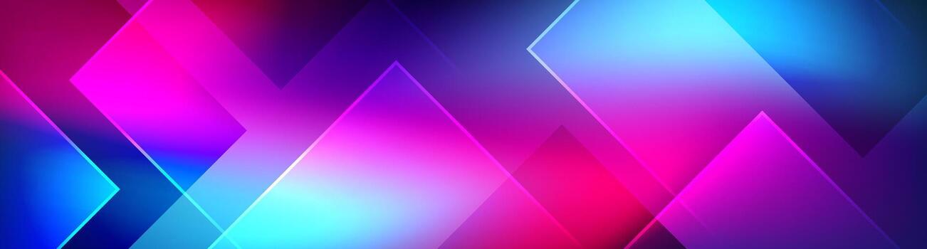 3D colorful abstract background overlap layer on dark space with glowing squares effect decoration. Modern graphic design element cutout style concept for web, art, flyer, card, or brochure cover vector