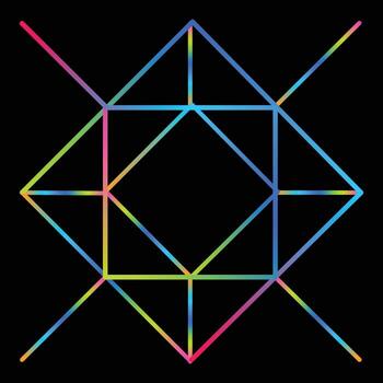 geométrico resumen diseño con vistoso líneas formando un complejo simétrico modelo vector