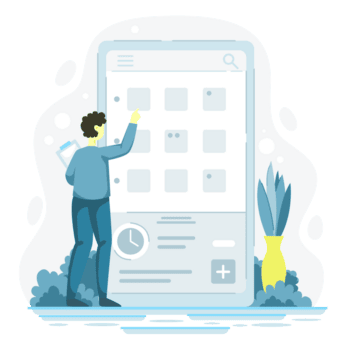 uma homem é olhando às uma telefone com uma Lista do tarefas png