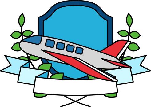 logotype of an isolate Airplane vector