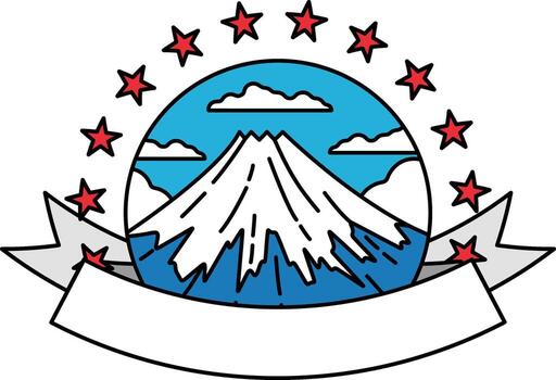 logotype icon of a snow mountain vector