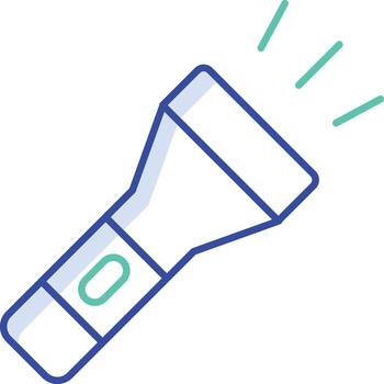 antorcha ligero contorno color icono diseño vector