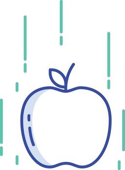 apple gravity outline color icon design vector