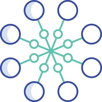 machine Learning outline color icon design vector