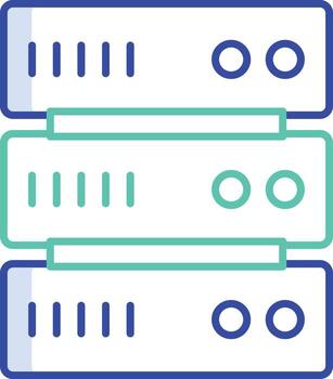 bitcoin server link outline color icon design vector