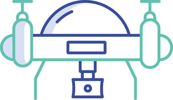 drone camera outline color icon design vector