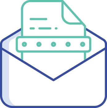 otp mail security code outline color icon design vector