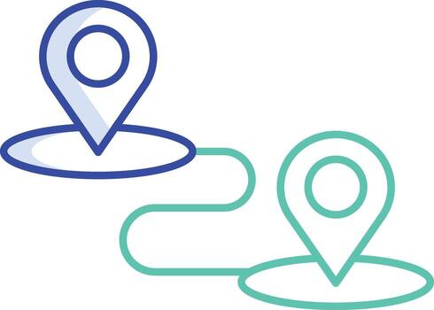 navegar mapa contorno color icono diseño vector