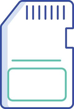 memory card outline color icon design vector
