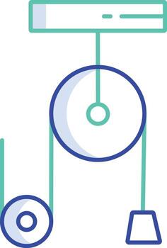 physics cradle outline color icon design vector