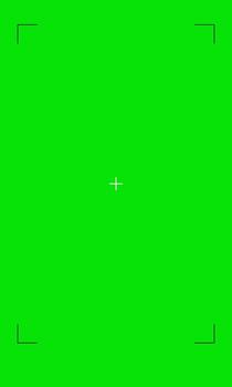Chromakey green screen vertical phone frame vfx. Greenscreen cellphone film screen template with frame, overlay. Cinema display with grid. vector