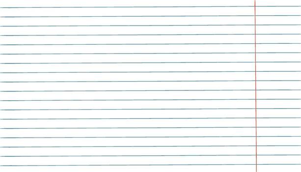 Paper line school notebook, page, empty sheet blank. Line grid copybook, notepaper. Letter, worksheet exercise book and back to school vector